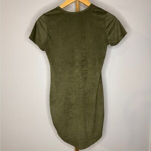 Olive Mini Suede Like Dress